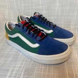 Vans Old Skool MultiColor Yacht Club Shoes 500714 Suede Mens Size 5 Womens 6.5